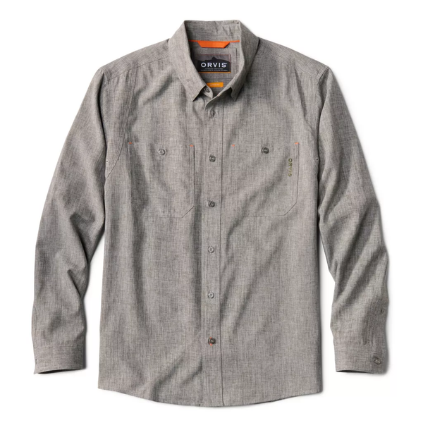 Orvis LS Tech Chambray Work Shirt / Moss