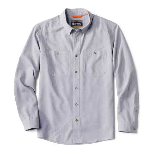 Orvis LS Tech Chambray Work Shirt / Snow Titanium