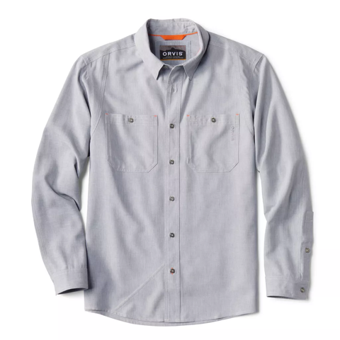 Orvis LS Tech Chambray Work Shirt / Snow Titanium