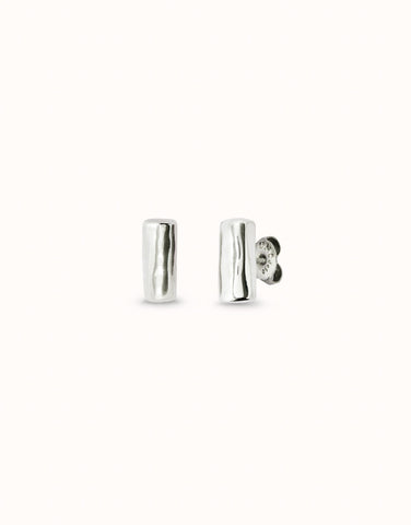 Uno de 50 Silver Tube Shaped Earrings