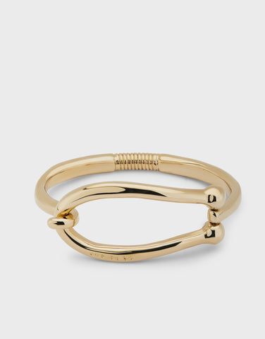 Uno de 50 Large Link and Inner Spring 18 Kt Gold Plated Bracelet