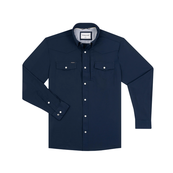 Poncho Men's Long Sleeve Western Shirt