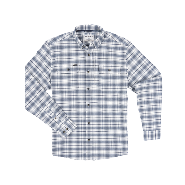 Poncho Men's Long Sleeve Flannel Shirt