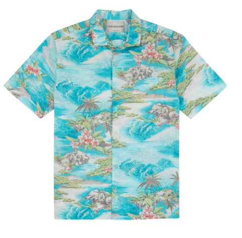 Tori Richard Panorama S/S Shirt / Pacific Blue