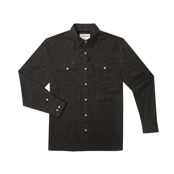 Poncho Men's Long Sleeve Western Shirt