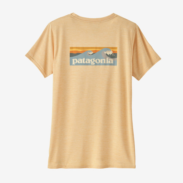 Patagonia Women's Capilene® Cool Daily Graphic Shirt - Waters / Boardshort Logo - Melon