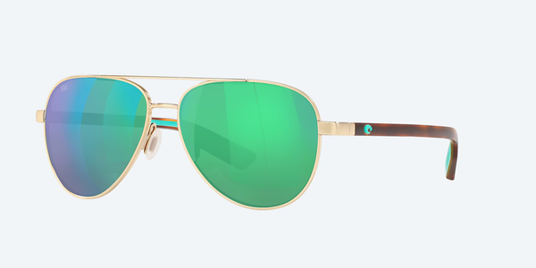 Costa Del Mar Peli Sunglasses - Brushed Gold / Green Mirror 580P