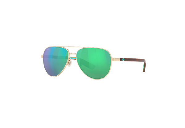 Costa Del Mar Peli Sunglasses - Brushed Gold / Green Mirror 580P