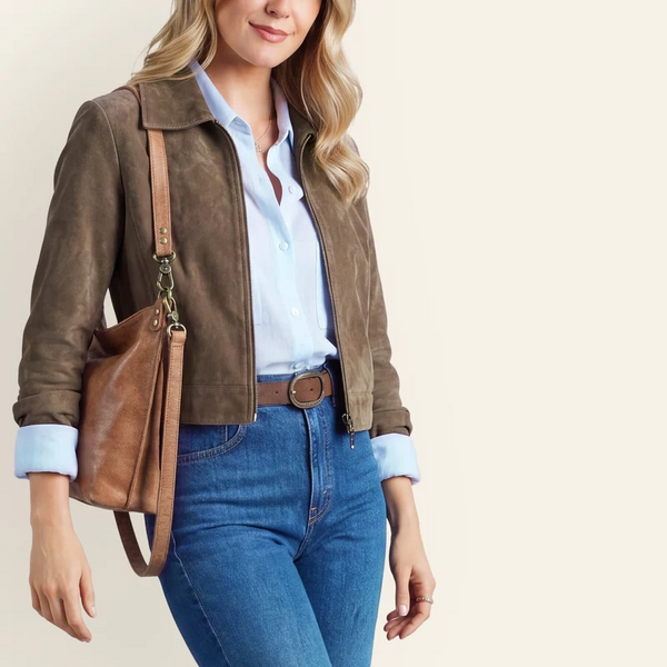 Hobo Pier Shoulder Bag Leather Purse / Whiskey