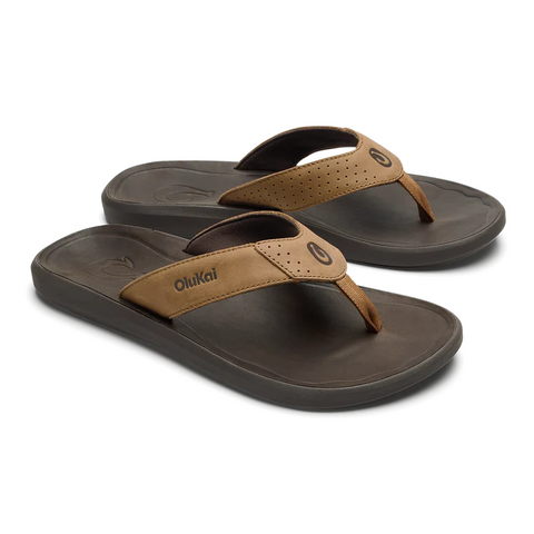 Olukai Men's Pili Sandal / Tan - Dark Java