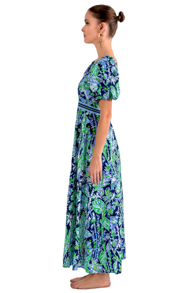 Gretchen Scott Women's  Maxi Navy Vintage Vines Promenade  Dress