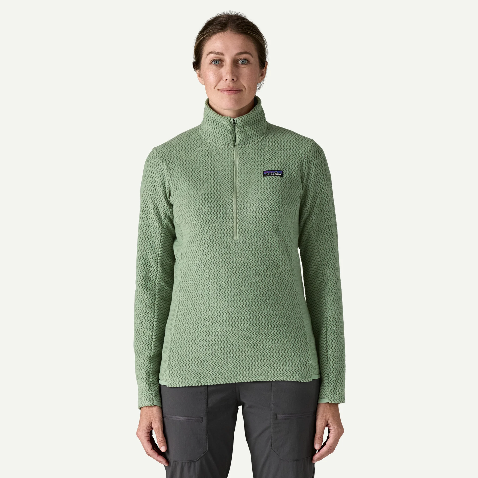 Patagonia Women's R1 Air Zip Neck Fleece / Ellwood Green - Andy Patagonia Women's R1 Air Zip Neck Fleece / Ellwood Green - Andy