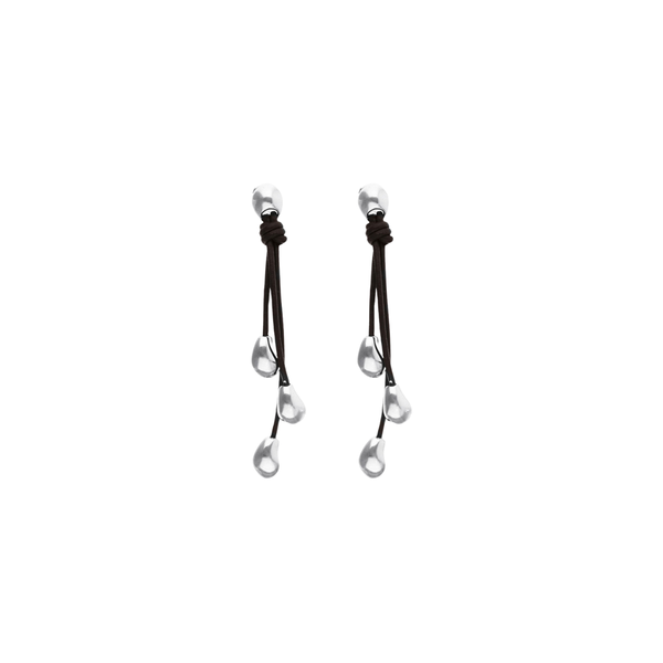 Uno de 50 Radix Leather and Silver Tone Drop Earrings