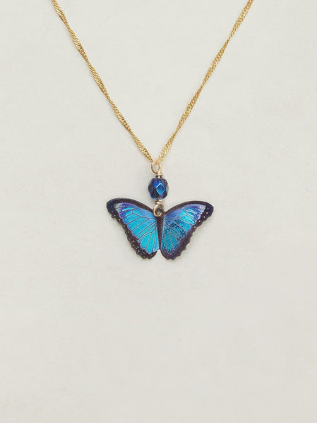 Holly Yashi Bella Butterfly Blue Radiance Pendant Necklace