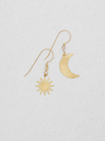 Holly Yashi Sun and Moon Gold Earrings