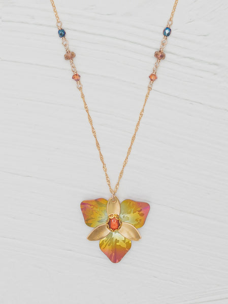 Holly Yashi Orla Golden Mist Pendant Necklace
