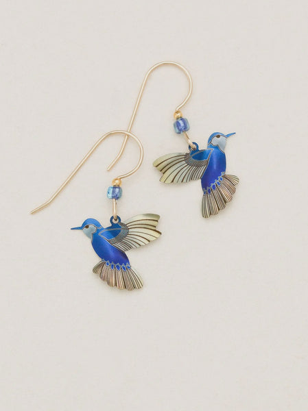 Holly Yashi Picaflor Blue Radiance Silver Earrings