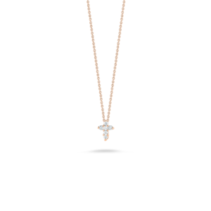 Roberto Coin Tiny Treasures Yellow Gold Diamond Baby Cross Necklace