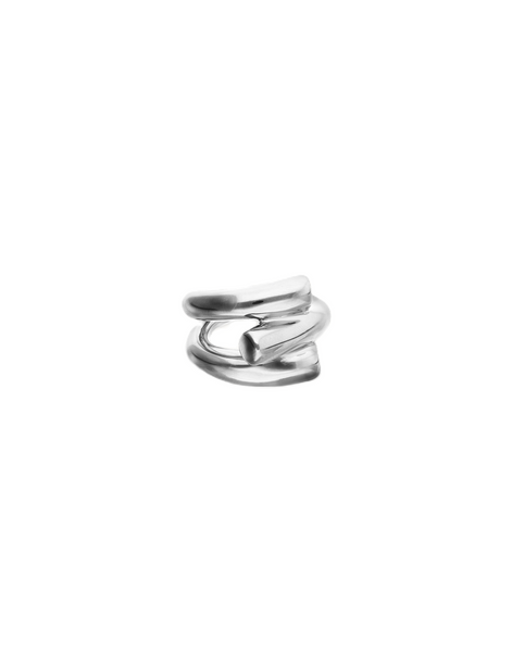 Uno de 50 Three Intertwined Organic Shaped Ring / Size 8.5