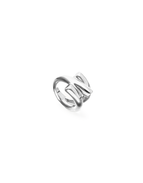 Uno de 50 Three Intertwined Organic Shaped Ring / Size 8.5
