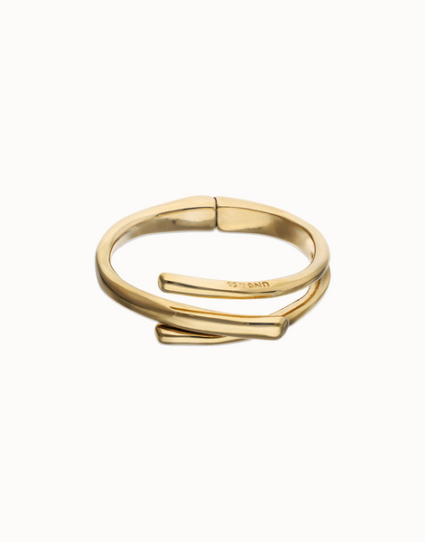 Uno de 50 Roots GP Three Intertwined Organic Shaped Bangle Bracelet