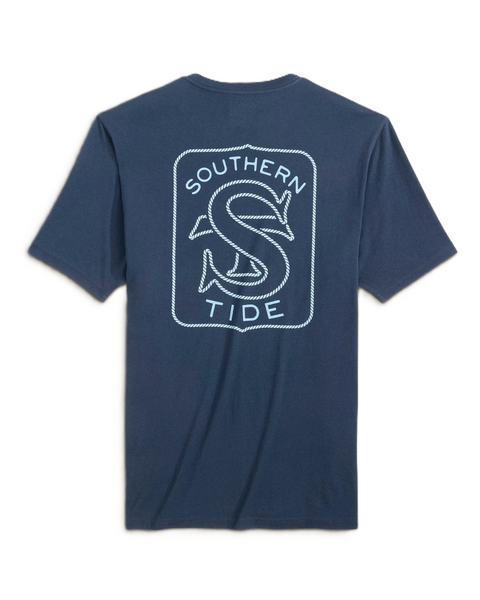 Southern Tide Men's Rope Badge Tee / Dress Blue