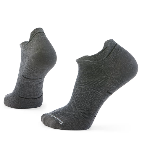 Smartwool Run Zero Cushion Low Ankle Socks / Medium Gray