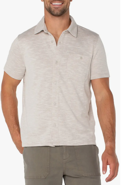 Liverpool Button Up Short Sleeve Shirt  / Oatmeal