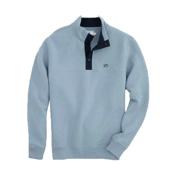 Southern Tide Men's Prospect Quilted Pullover/Ash Blue