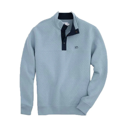 Southern Tide Men's Prospect Quilted Pullover/Ash Blue