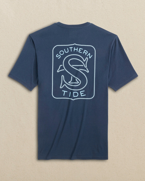 Southern Tide Men's Rope Badge Tee / Dress Blue
