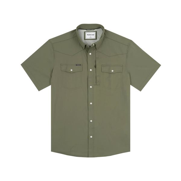 Poncho Men's Short Sleeve Western Shirt