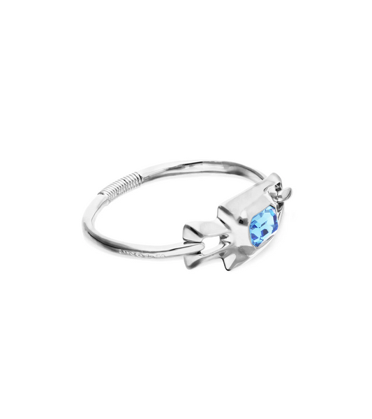 Uno de 50 Semi Rigid Blue Stone Bracelet