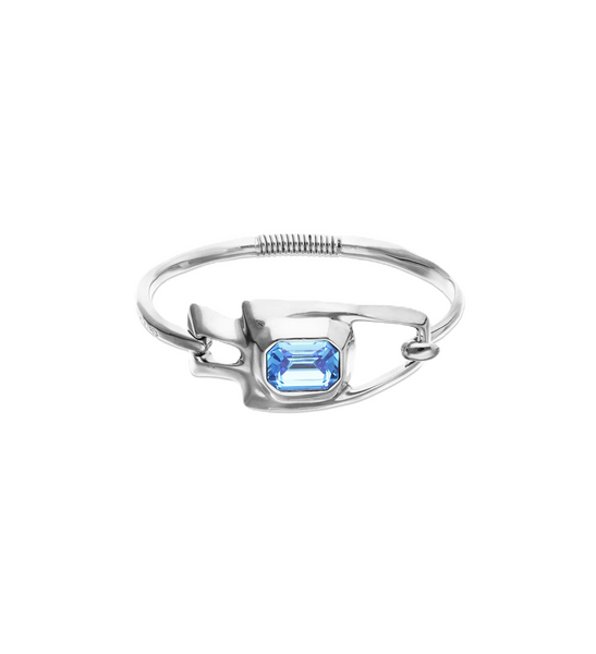 Uno de 50 Semi Rigid Blue Stone Bracelet