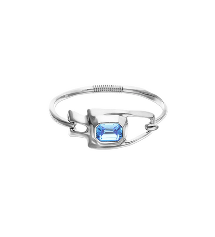 Uno de 50 Semi Rigid Blue Stone Bracelet