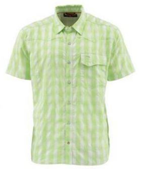 Simms Men's Big Sky SS Shirt/Key Lime Plaid