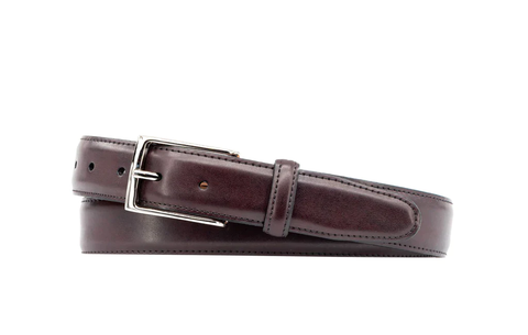 Martin Dingman Men's Smith Double Buckle Belt / Burgundy #10052