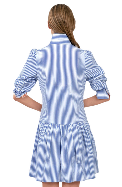 Gretchen Scott Women's So Sweet Cotton Stripe Dress / Periwinkle