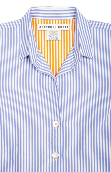 Gretchen Scott Women's So Sweet Cotton Stripe Dress / Periwinkle