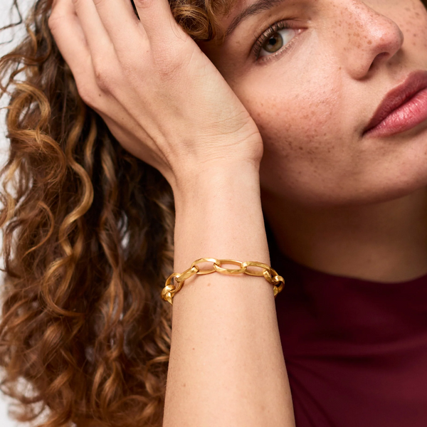 Julie Vos Solara Gold Link Bracelet