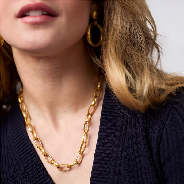 Julie Vos Solara Gold Link Necklace