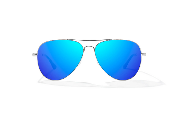 Bajio Soldado Silver/Blue Mirror/Glass