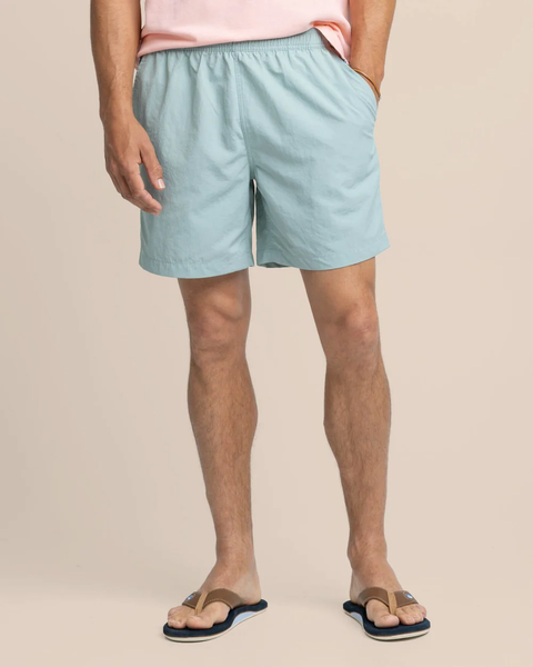 Southern Tide Men's 6in Shoreline Short / Green Surf