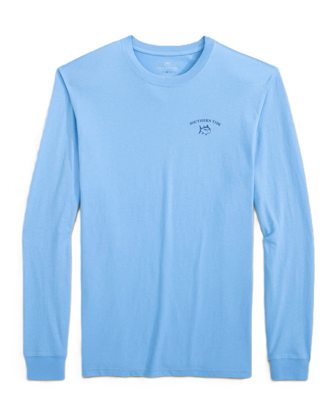 Southern Tide Men's LS Sunset Tee / Ocean Channel