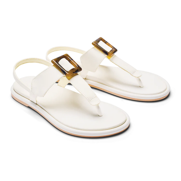 Olukai Women's La'i T-Bar Sandal / White - White