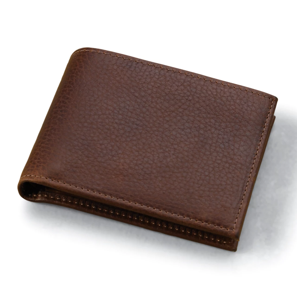 Orvis American Bison Thinfold Leather Wallet / Brown