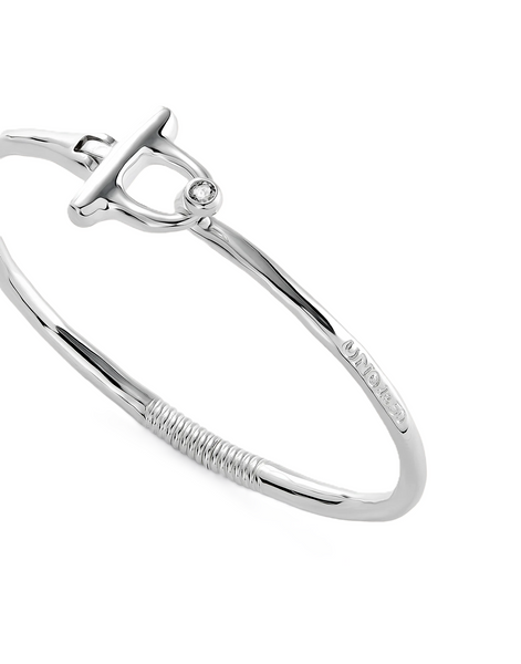 Uno de 50 White Topaz Bangle Bracelet