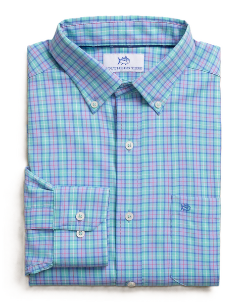 Southern Tide Men's Tortuga Plaid Cool Breeze Sportshirt / Florida Keys