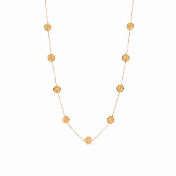 Julie Vos Valencia Delicate Station Gold Necklace