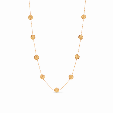 Julie Vos Valencia Delicate Station Gold Necklace
